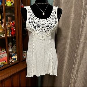 Y2K American Rag Waffle Boho Tank XS EUC